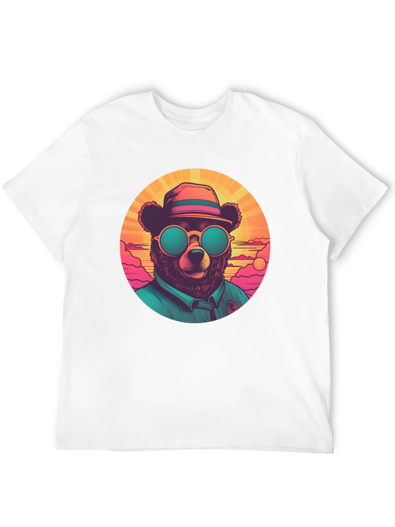Black Cool Bear Graphic Tee - Retro Style view 12