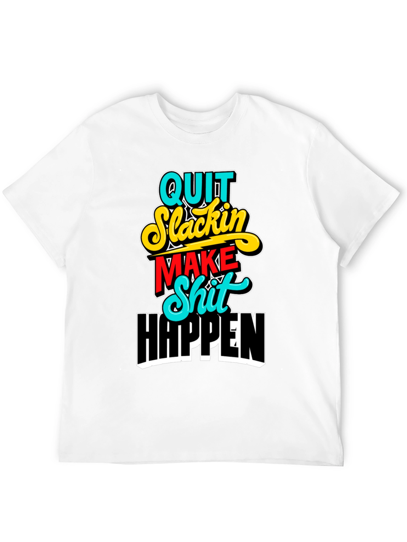 Black Quit Slackin' Graphic Tee view 12