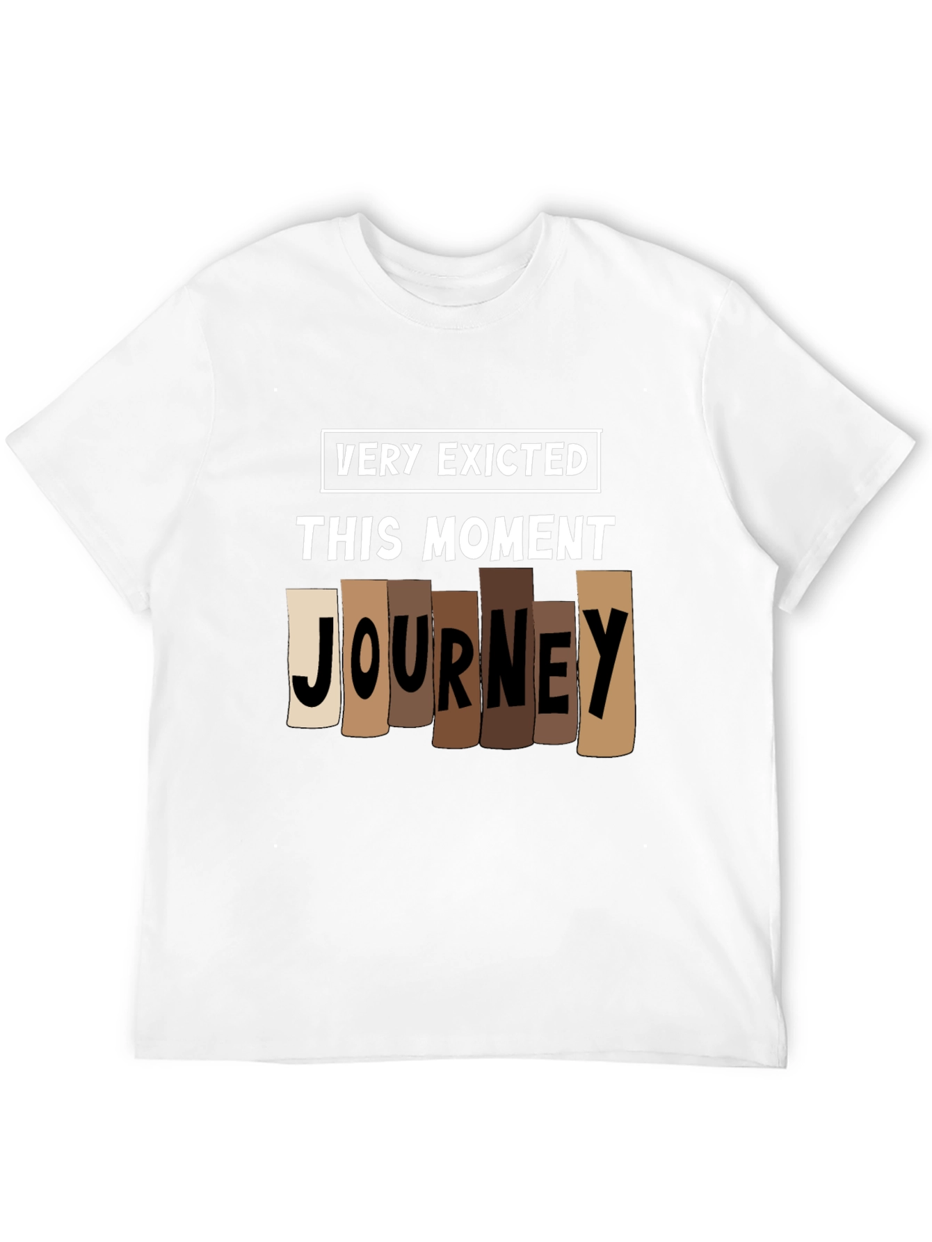 Black Very Exicted This Moment Journey T-Shirt view 12