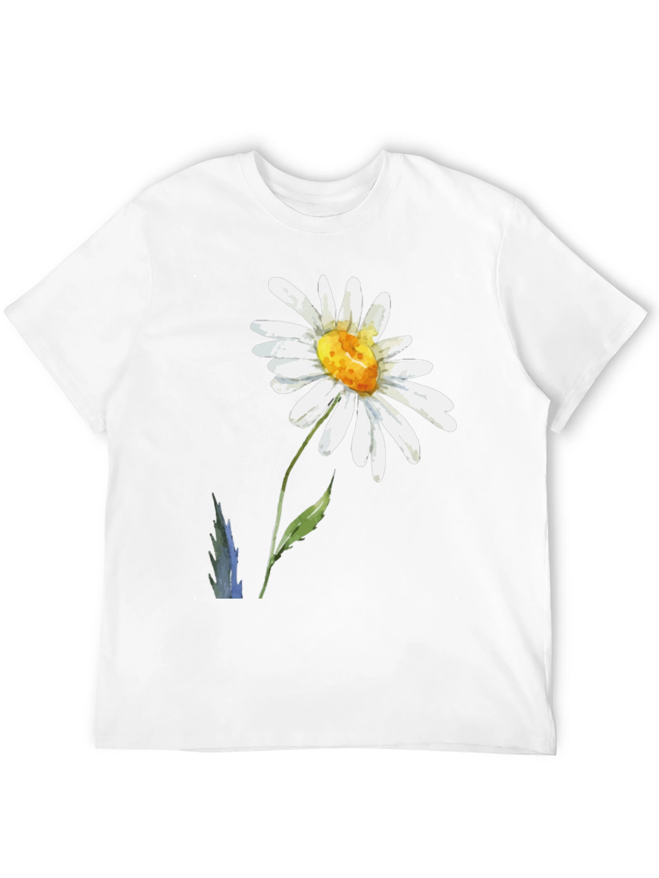 Black Daisy Flower Black T-Shirt view 12