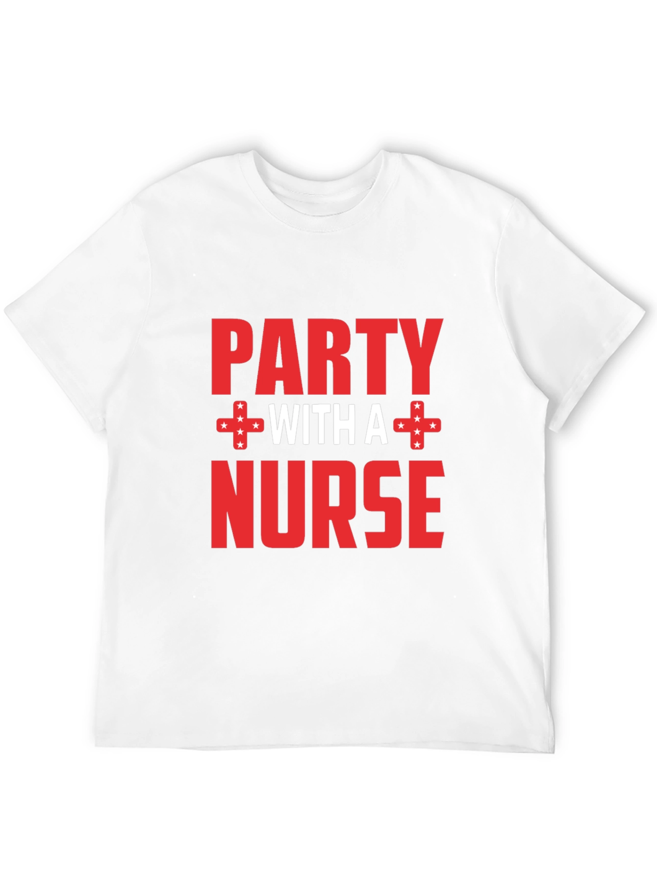 Black Party With a Nurse T-Shirt, Novelty Graphic Tee view 12