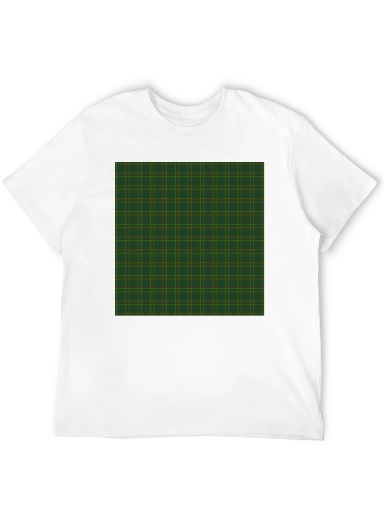 Black Plaid Pattern Graphic Tee - Black view 12