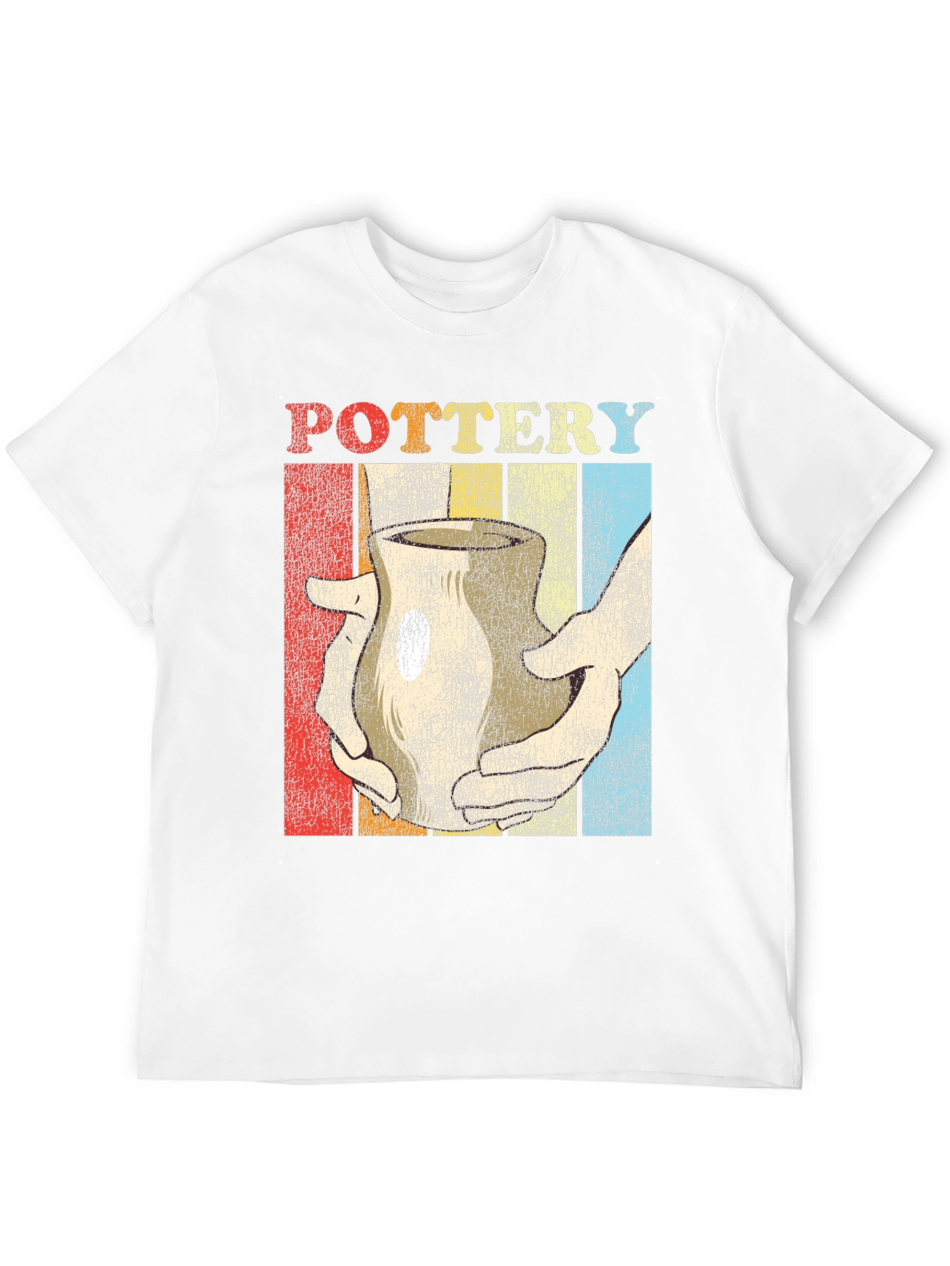 Black Retro Pottery T-Shirt - Vintage Style Ceramic Art Tee view 12