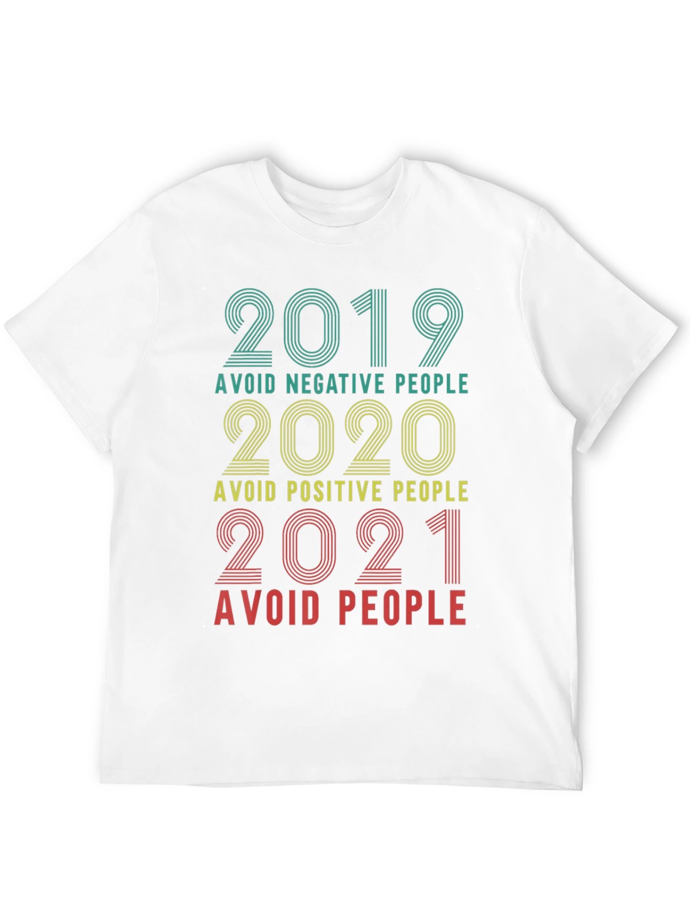 Black Avoid People T-Shirt Funny Year Sarcastic Novelty Tee view 12