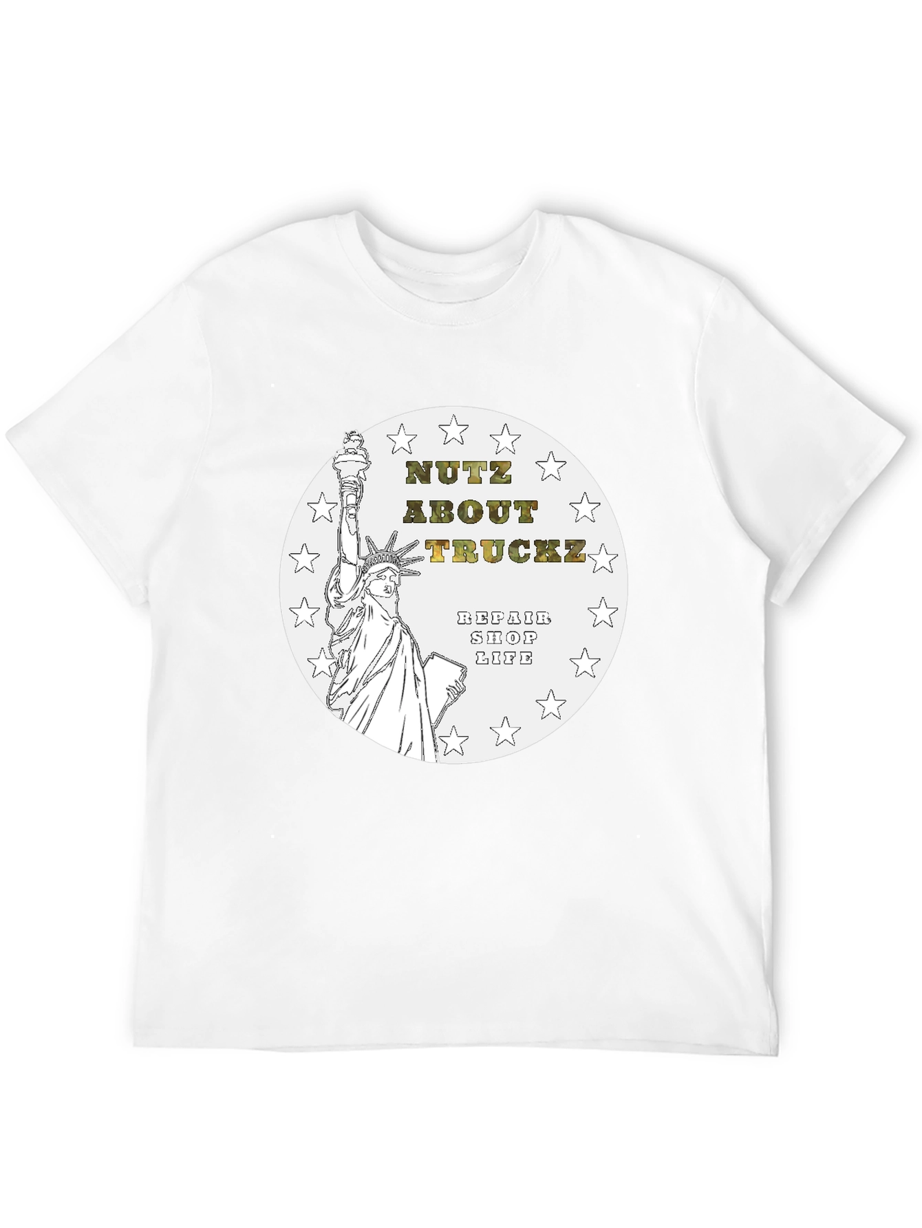 Black Nutz About Truckz Repair Shop Life T-Shirt view 12