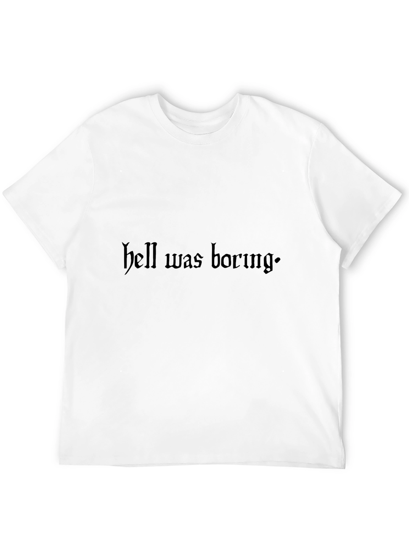 Black Hell Was Boring Graphic Tee - Black T-Shirt view 12