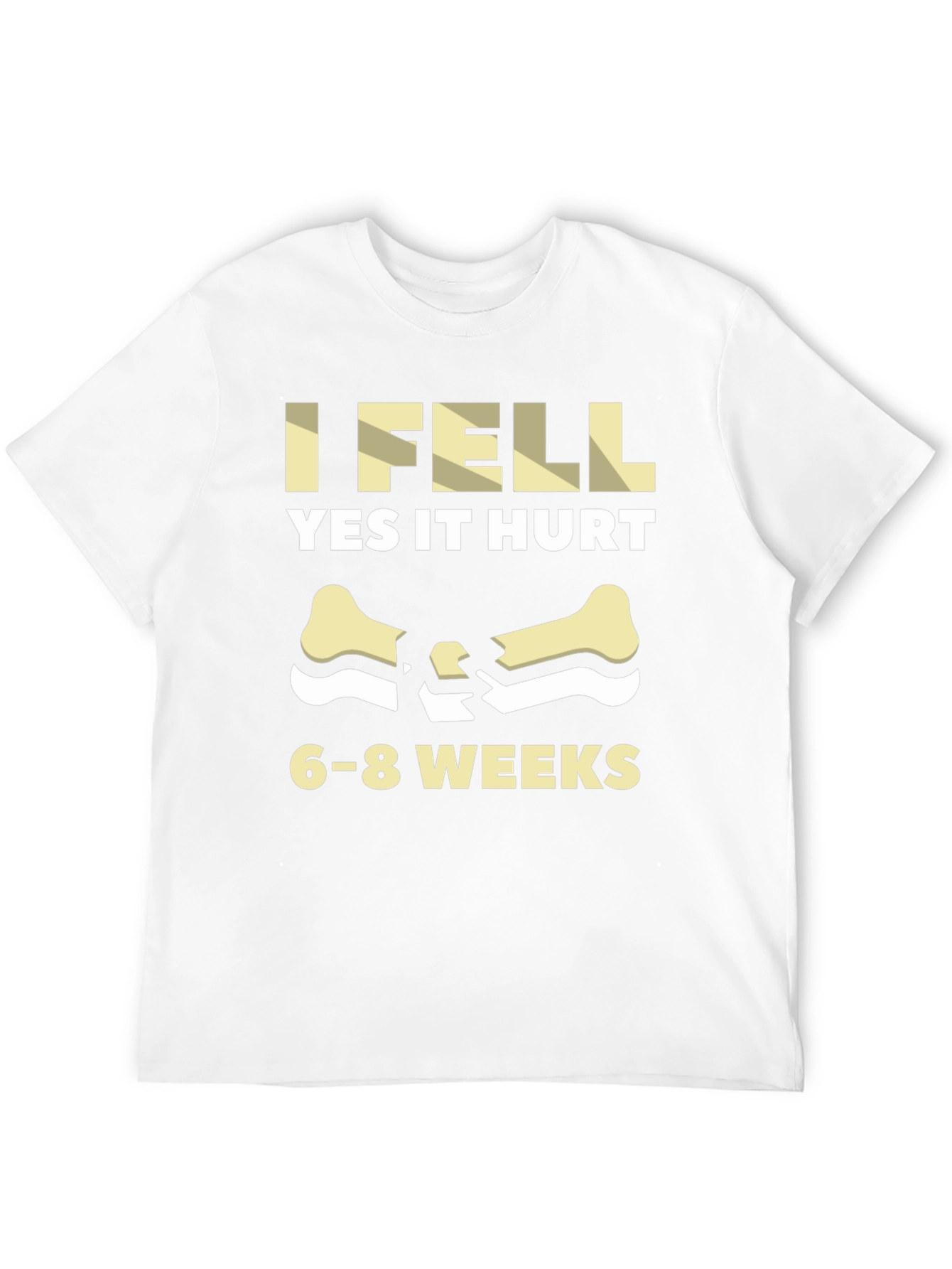 Black I Fell Yes It Hurt Funny Broken Bone Get Well Soon Black T-Shirt view 12