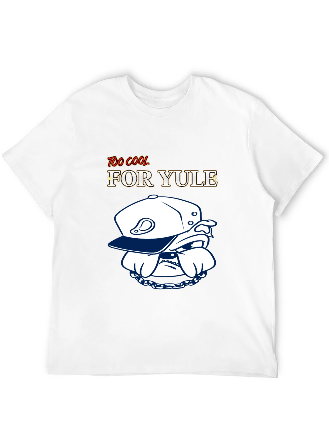Black Too Cool For Yule T-Shirt: Bulldog Style view 12