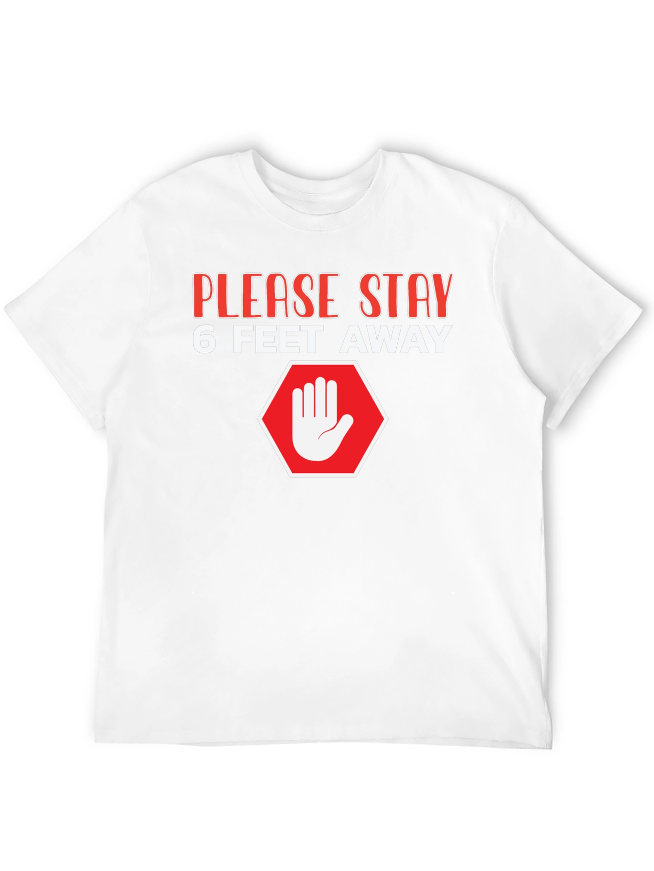 Black Stay Away Graphic Tee - Social Distancing T-Shirt view 12