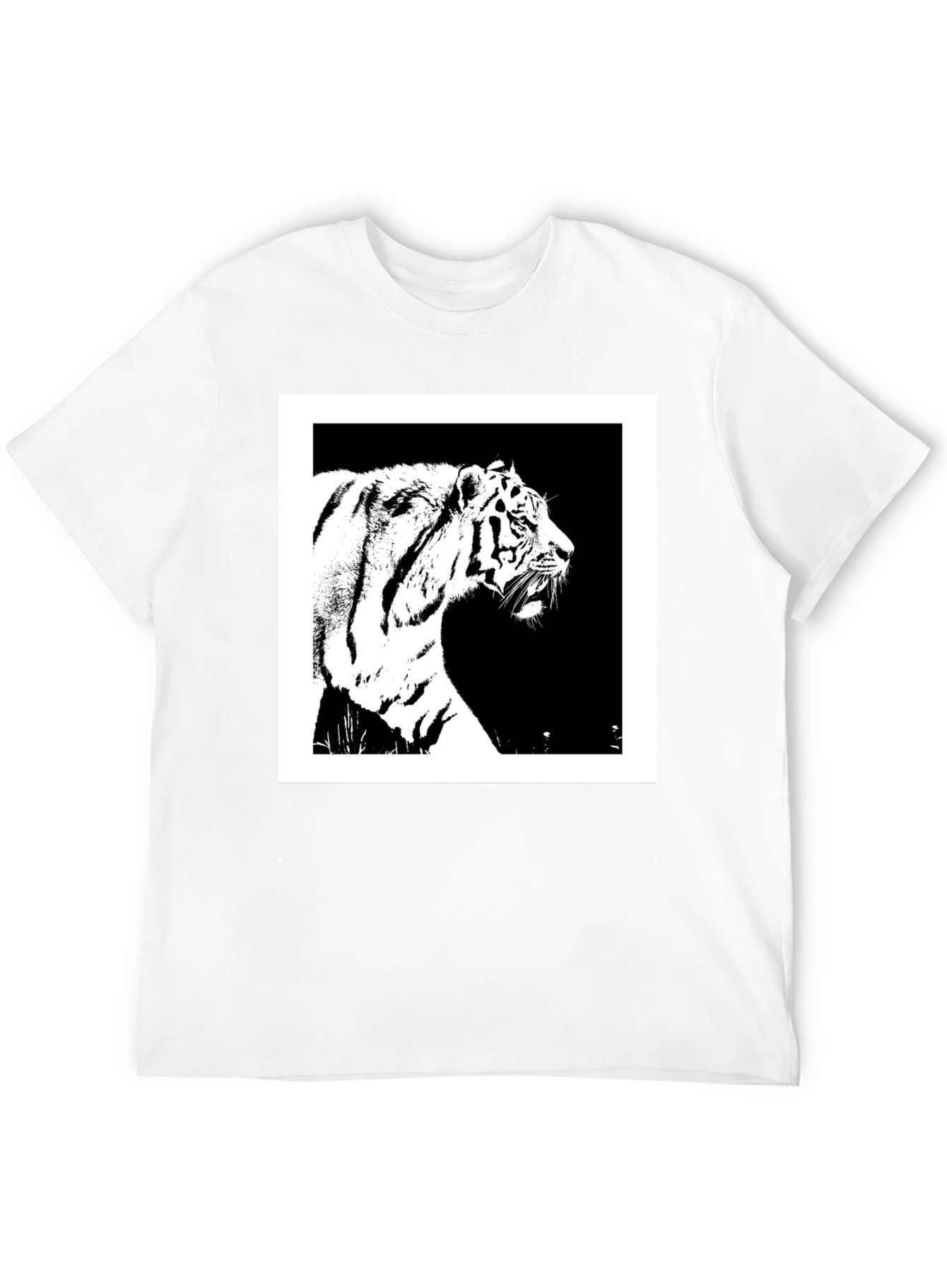 Black Tiger Graphic Tee - Black Cotton Shirt view 12