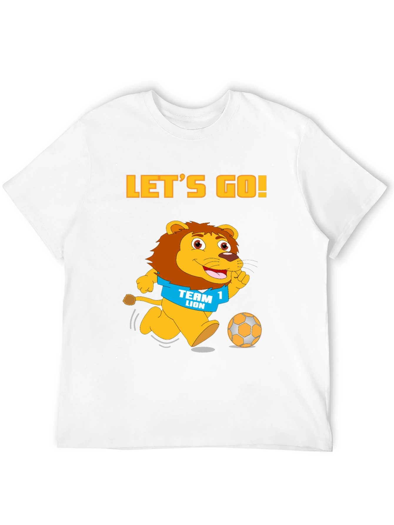 Black Let's Go Team Lion T-Shirt - Black Cotton Graphic Tee view 12