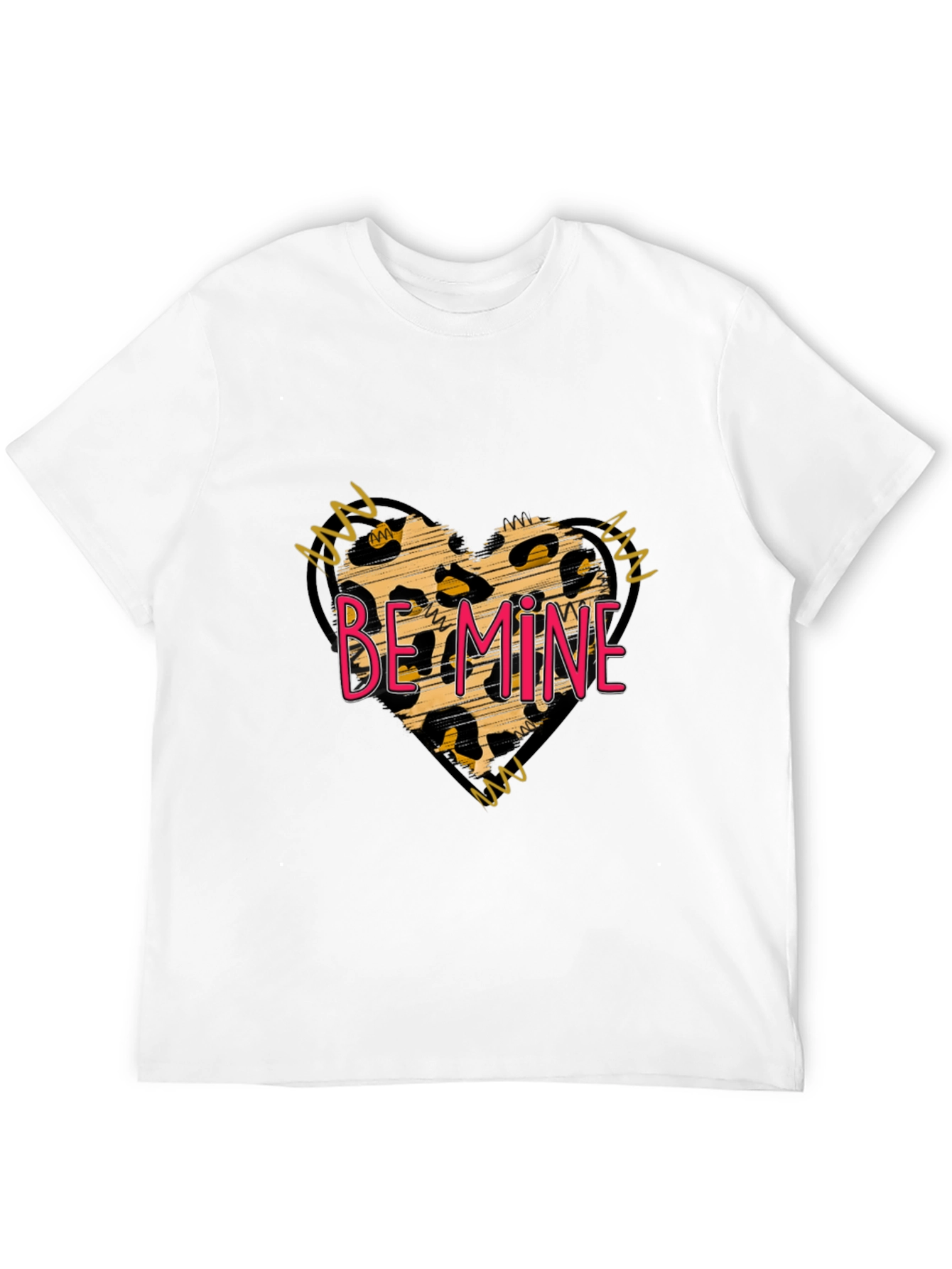 Black Leopard Heart Be Mine Valentine's T-Shirt view 12