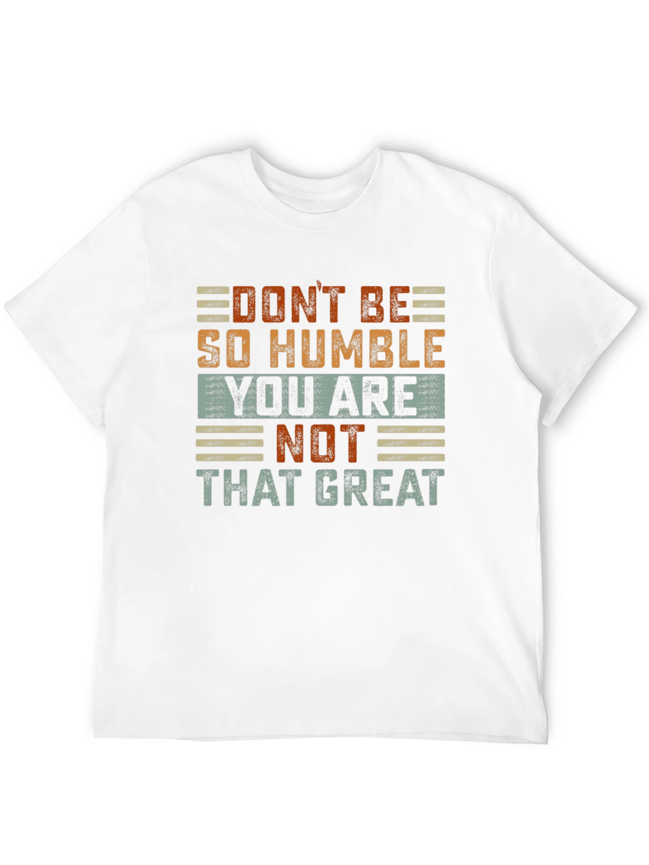 Black Humorous Graphic T-Shirt: Don't Be So Humble view 12