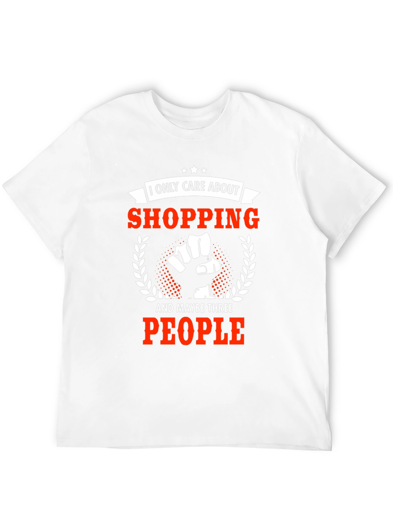 Black Funny Shopping T-Shirt - I Only Care About Shopping view 12