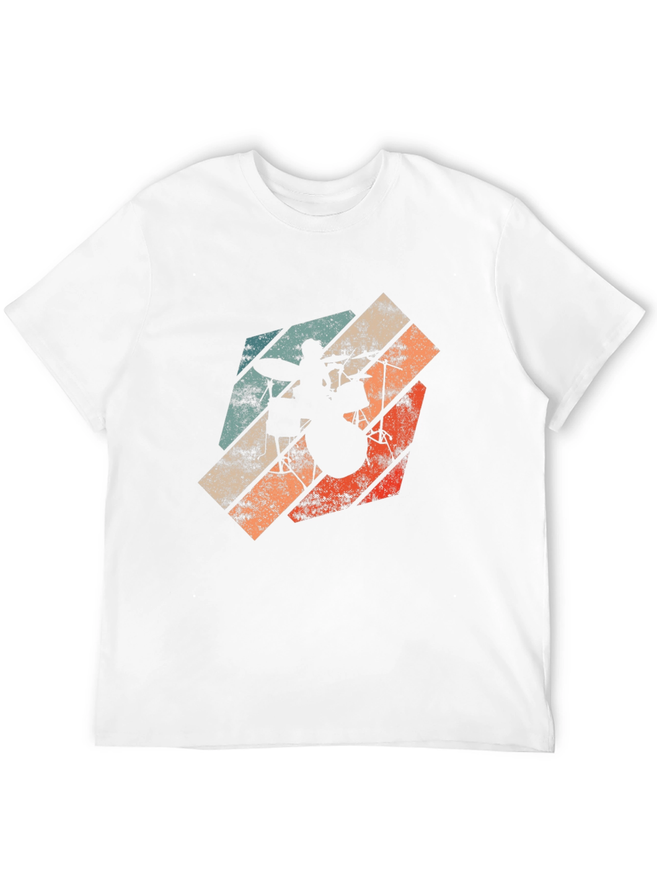 Black Retro Drummer T-Shirt - Vintage Style Rock Tee view 12