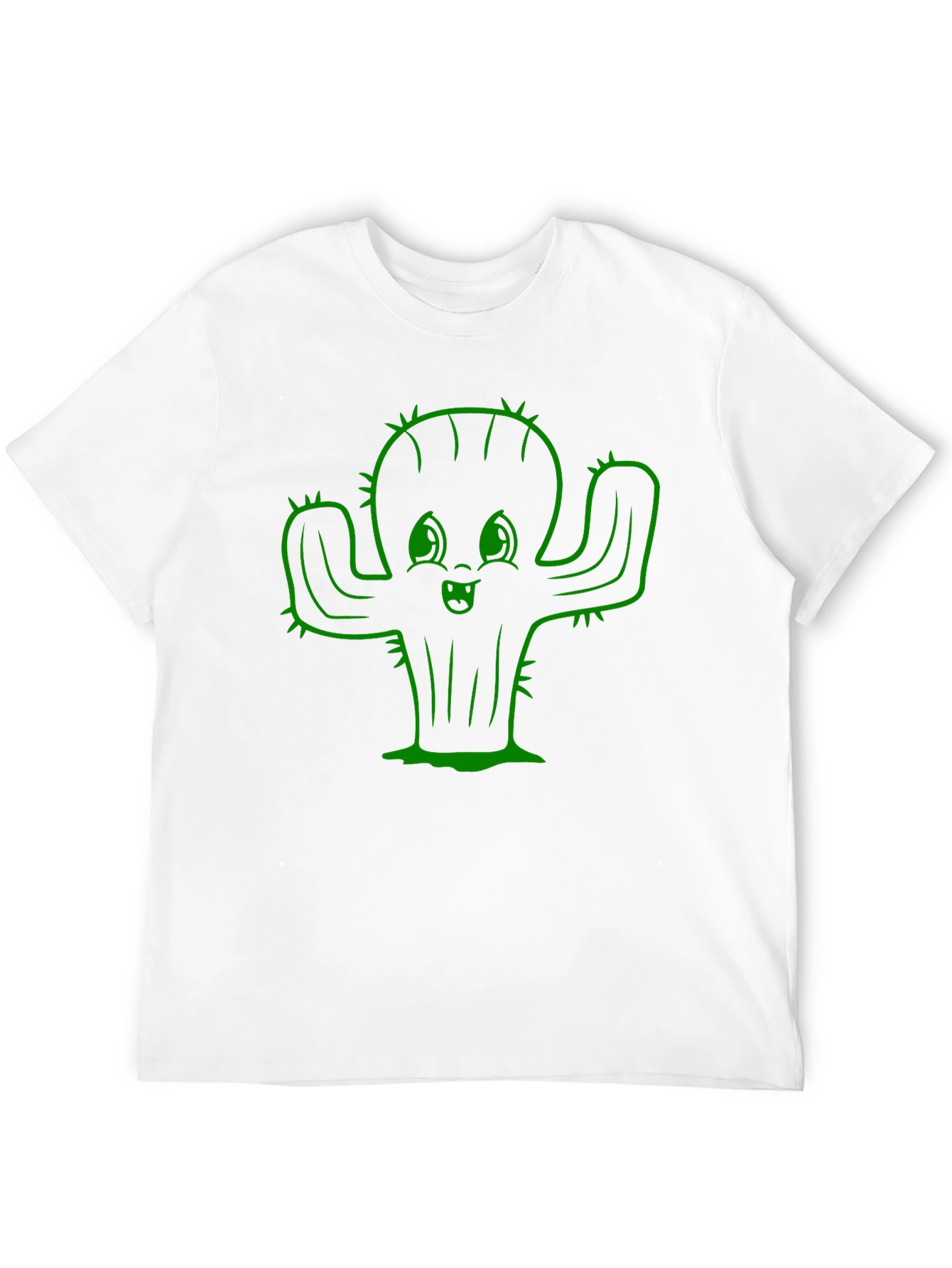 Black Cute Cactus Graphic Tee - Soft Cotton Blend view 12