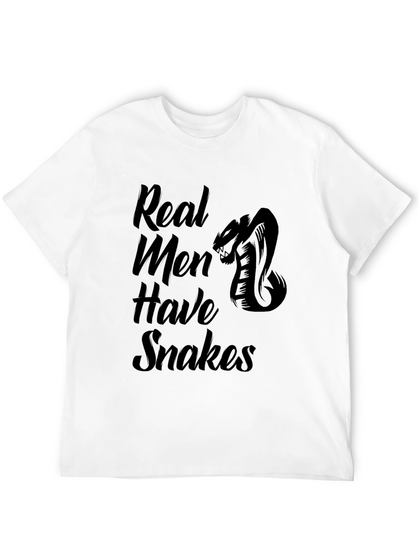 Black Real Men Have Snakes Graphic Tee view 12