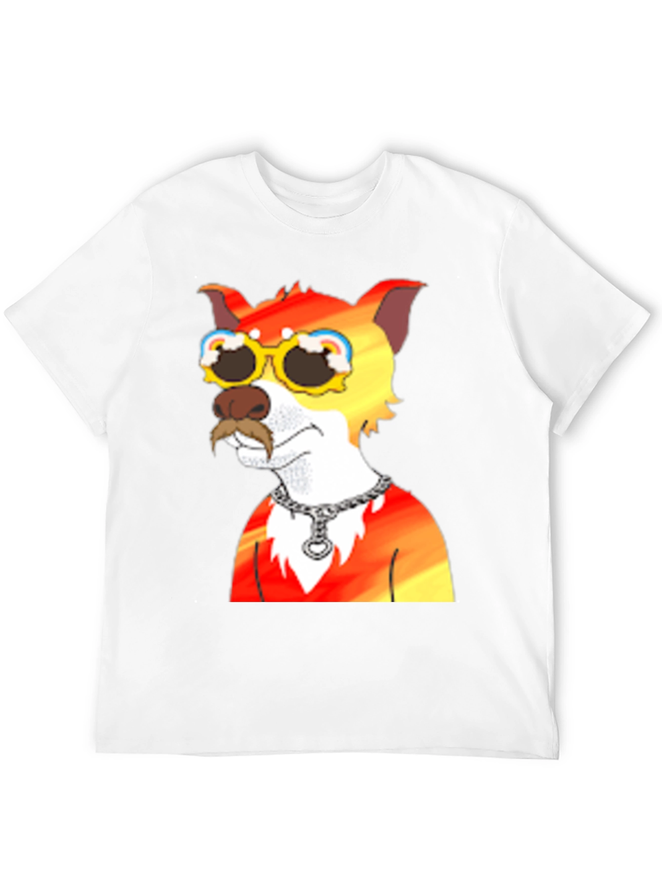 Black Cool Cartoon Dog Graphic Tee - Black view 12