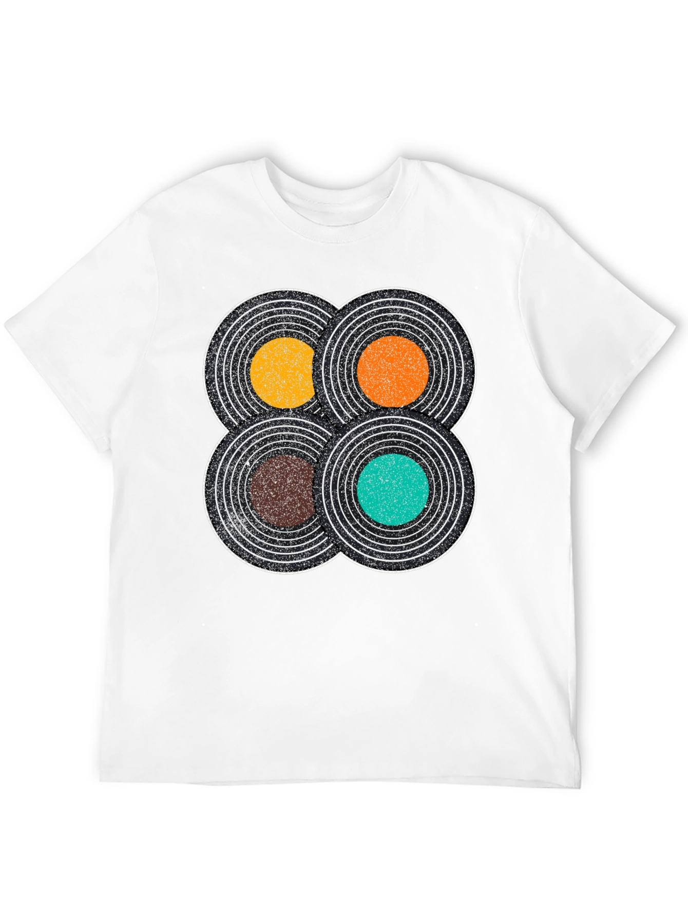 Black Retro Record T-Shirt: Vintage Vinyl Design Tee view 12