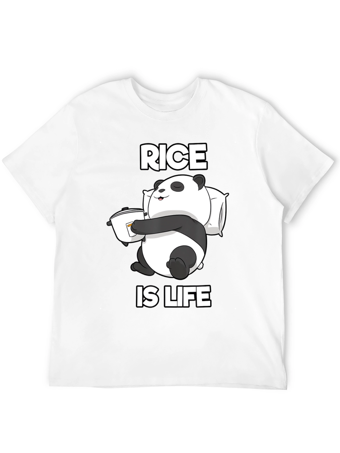 Black Rice is Life Panda T-Shirt - Funny Foodie Tee view 12