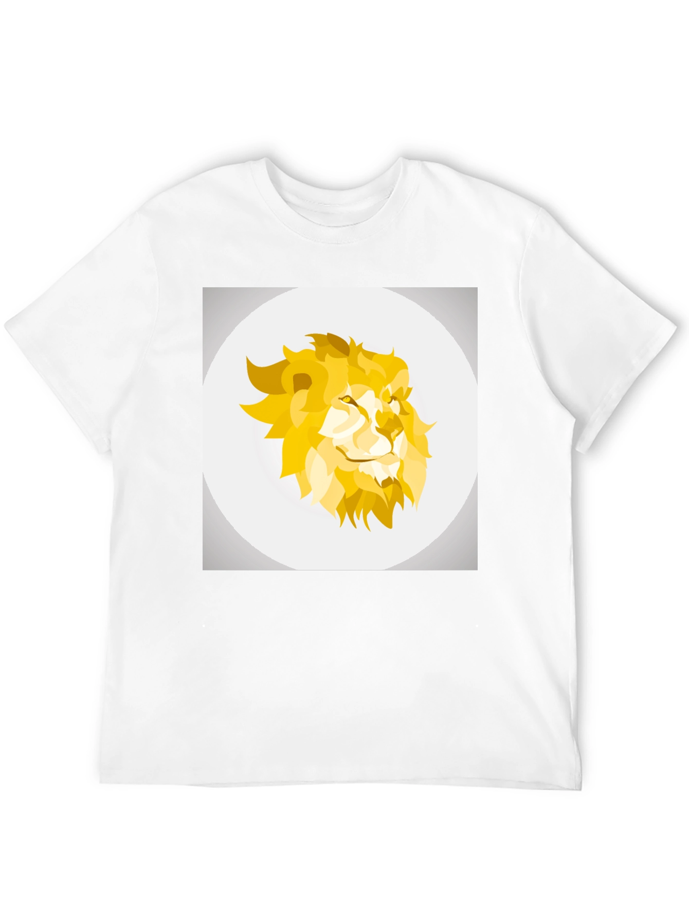 Black Geometric Lion Head Graphic Tee - Black view 12
