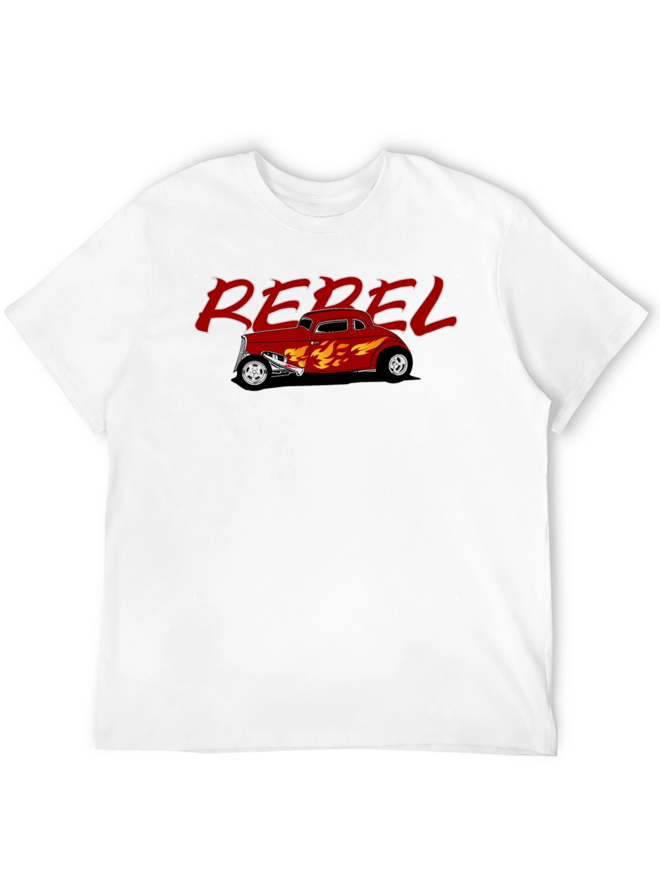 Black Rebel Hot Rod Flames Graphic T-Shirt view 12