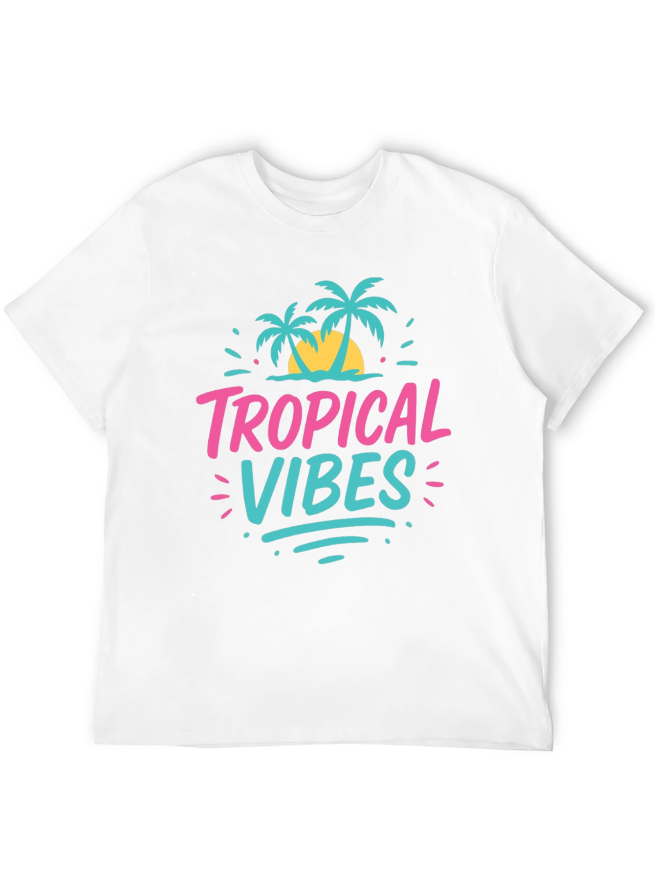 Black Tropical Vibes Graphic Tee - Summer Ready! view 12