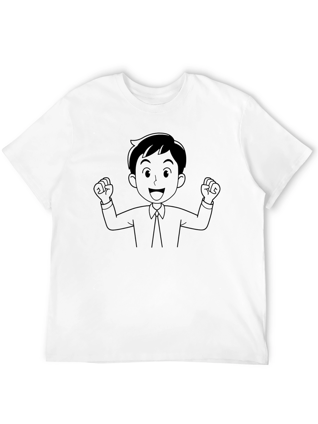 Black Black T-Shirt with Cartoon Graphic view 12