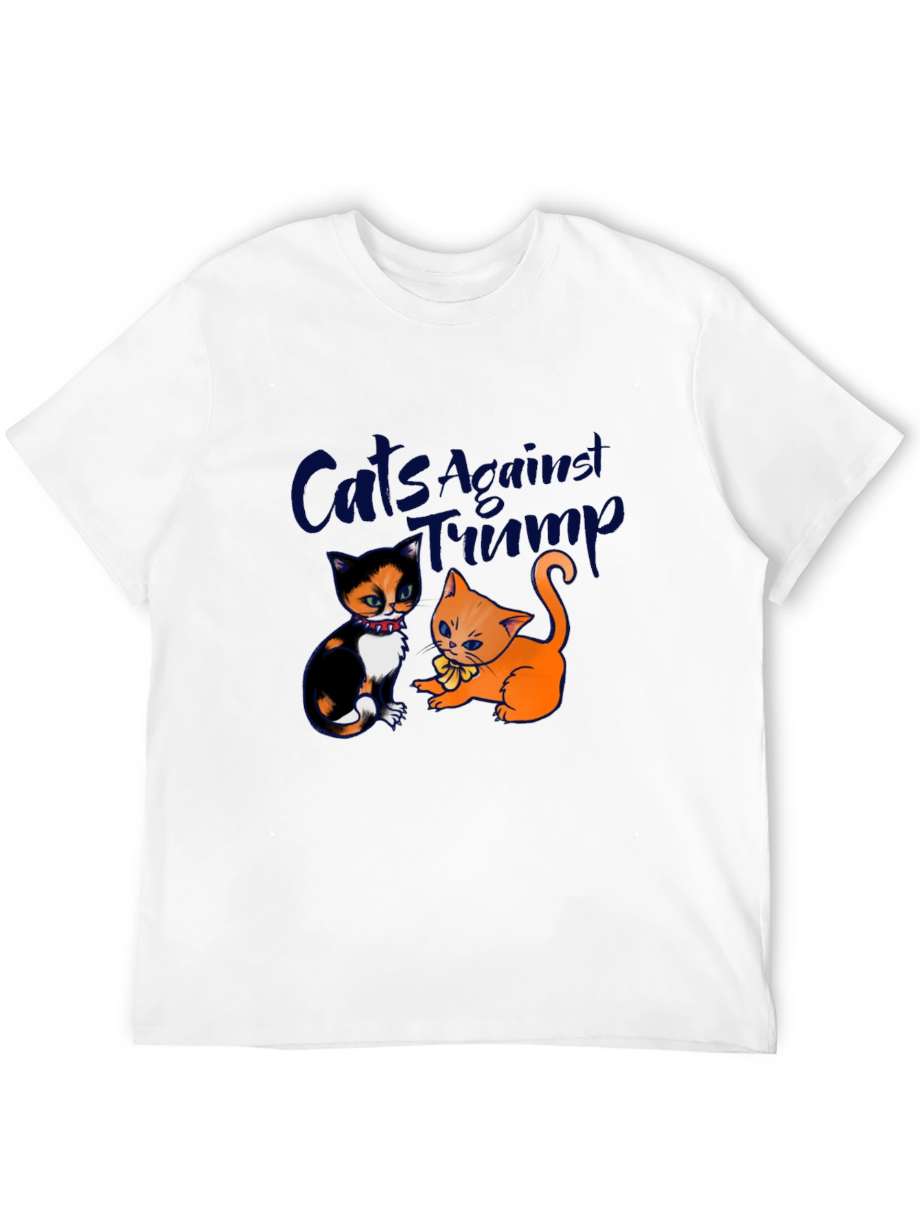 Black Cats Against Trump Novelty Graphic Tee view 12