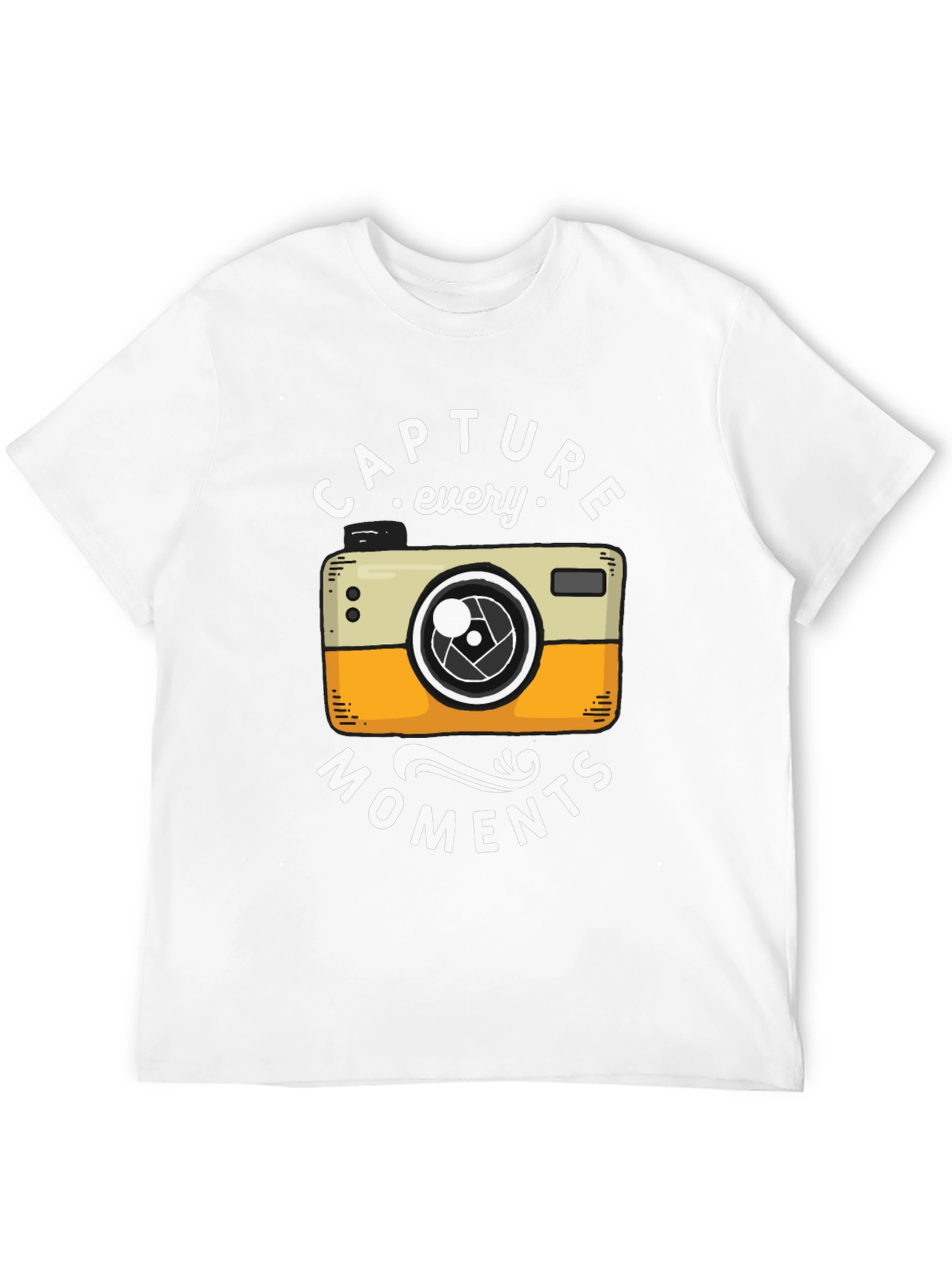 Black Capture Every Moment Camera Graphic T-Shirt view 12