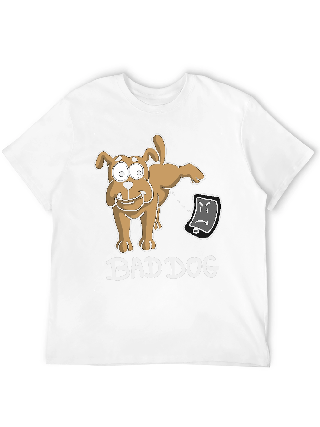 Black Bad Dog Funny T-Shirt view 12