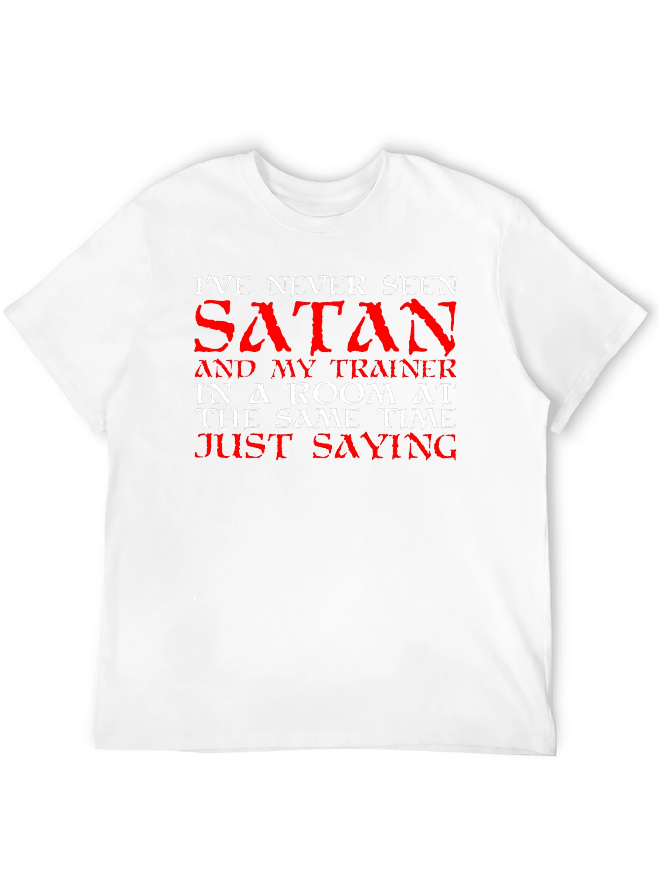 Black Satan Trainer Funny T-Shirt view 12
