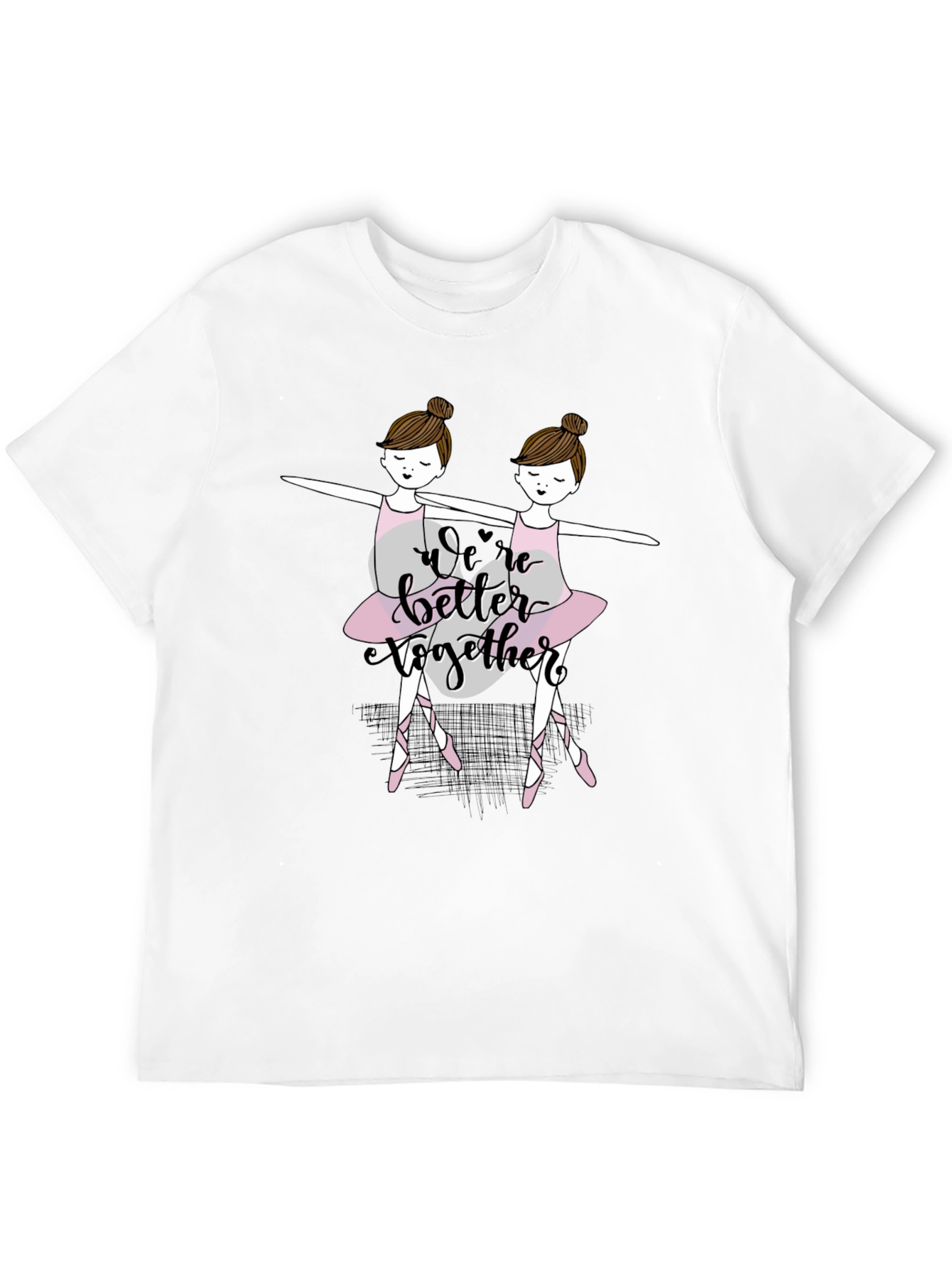 Black Ballerina Twin Dance Graphic T-Shirt view 12