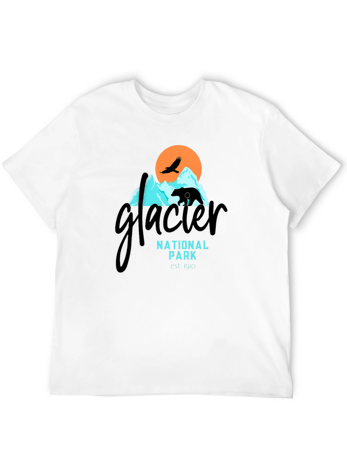 Black Glacier National Park Black T-Shirt view 12