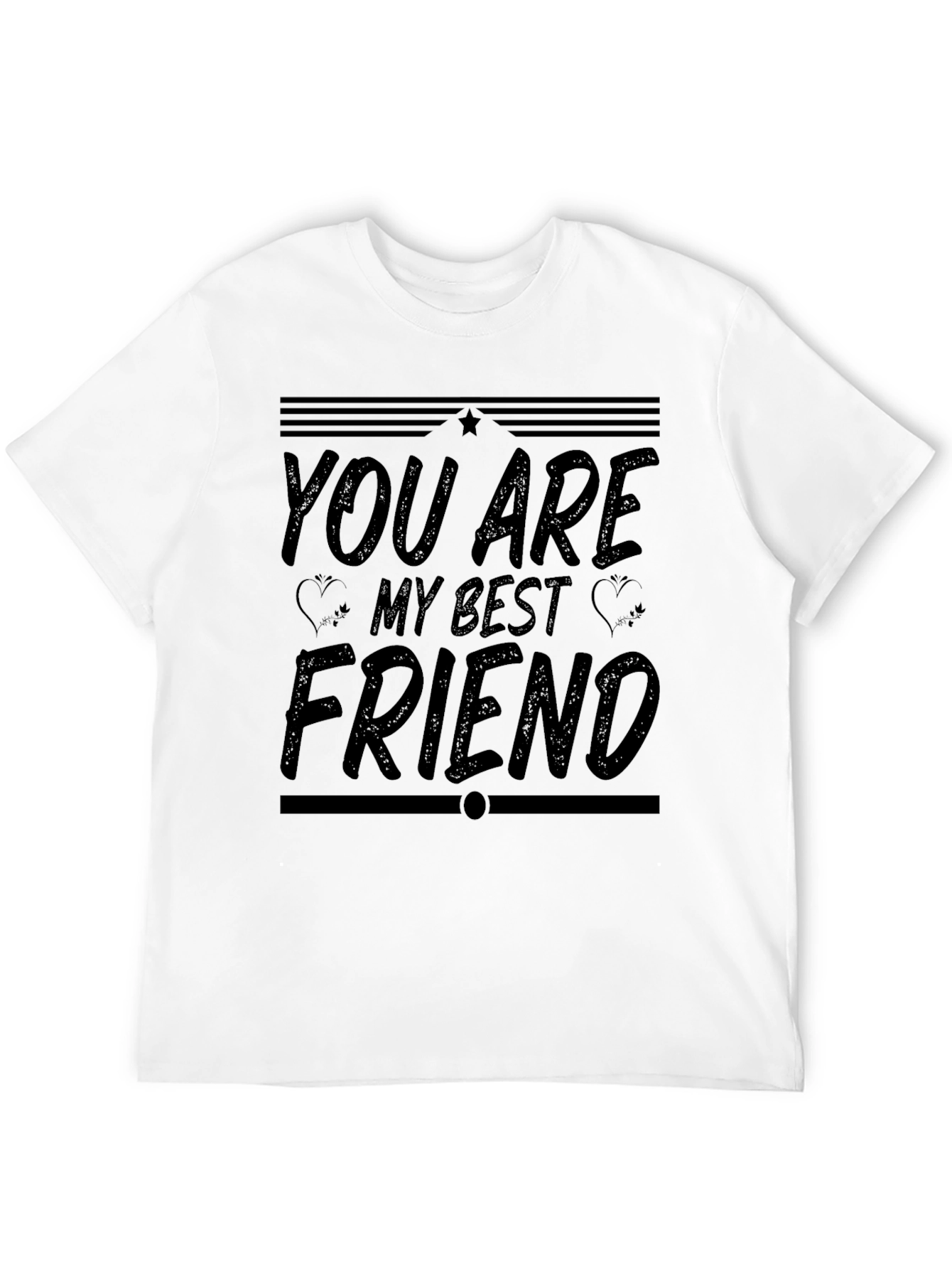 Black You Are My Best Friend Black Graphic T-Shirt view 12