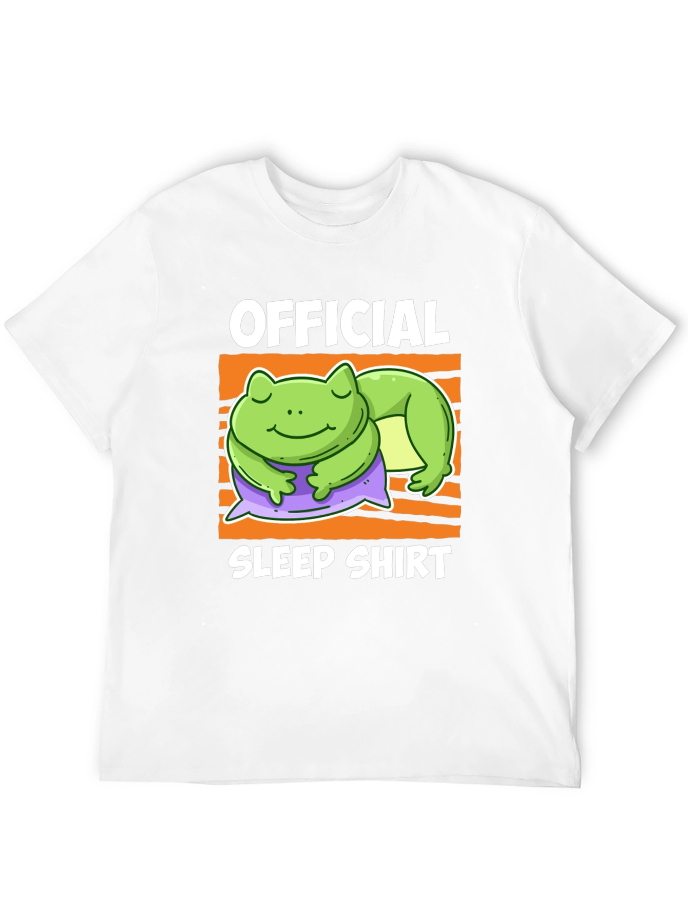 Black Official Sleep Shirt - Lazy Frog Graphic Tee view 12