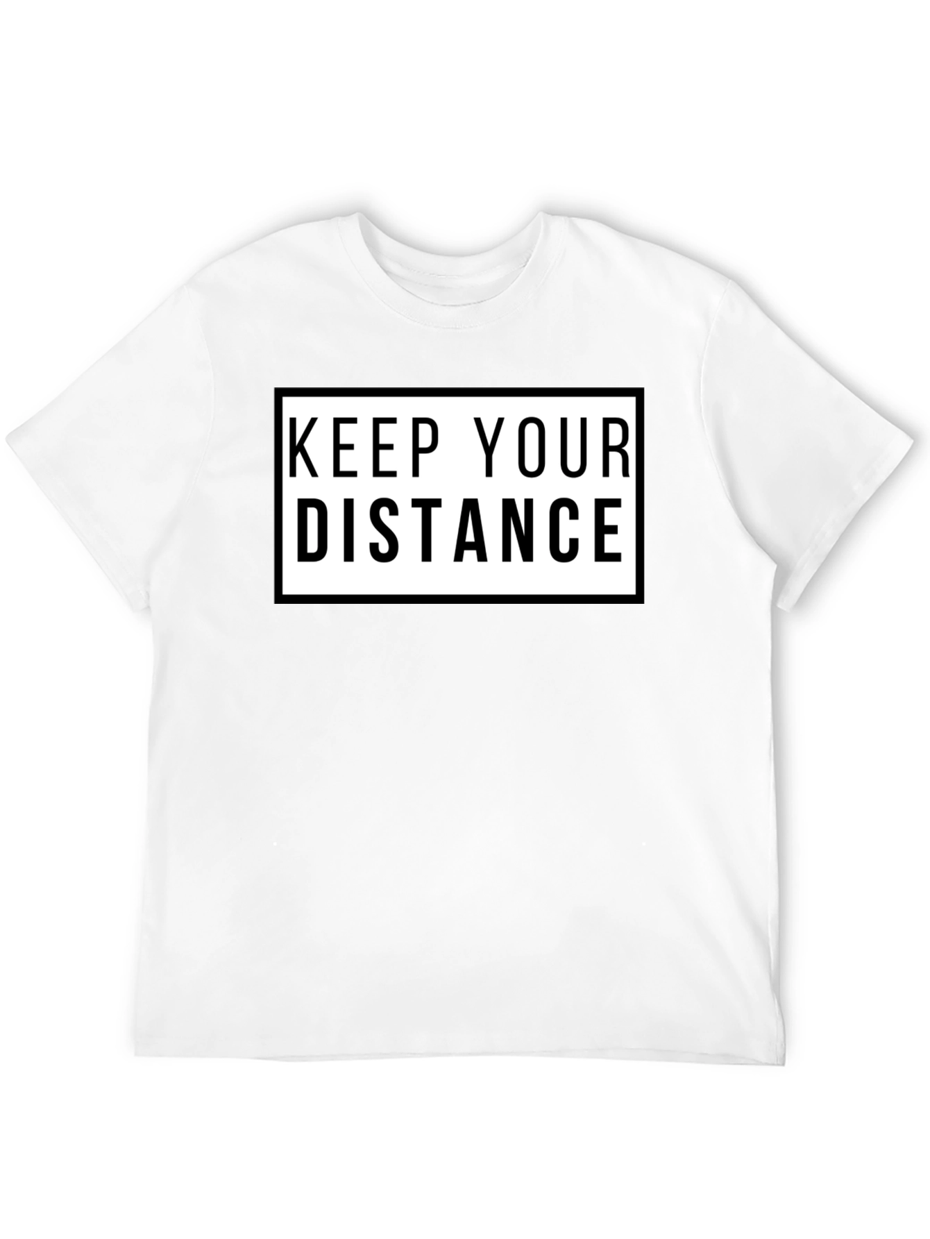 Black Keep Your Distance Graphic Tee - Black view 12