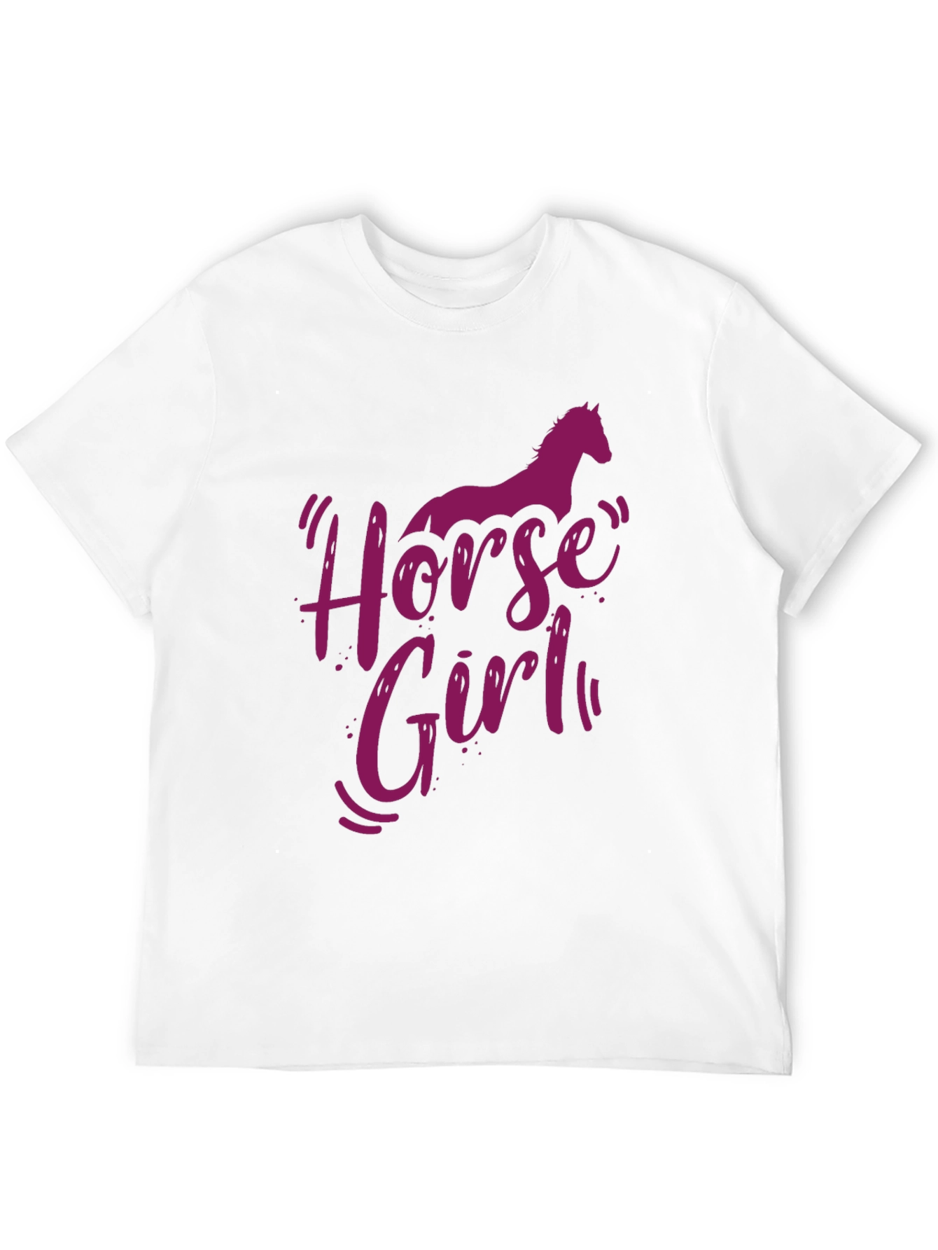 Black Horse Girl Graphic Tee - Unisex Black Cotton T-Shirt view 12