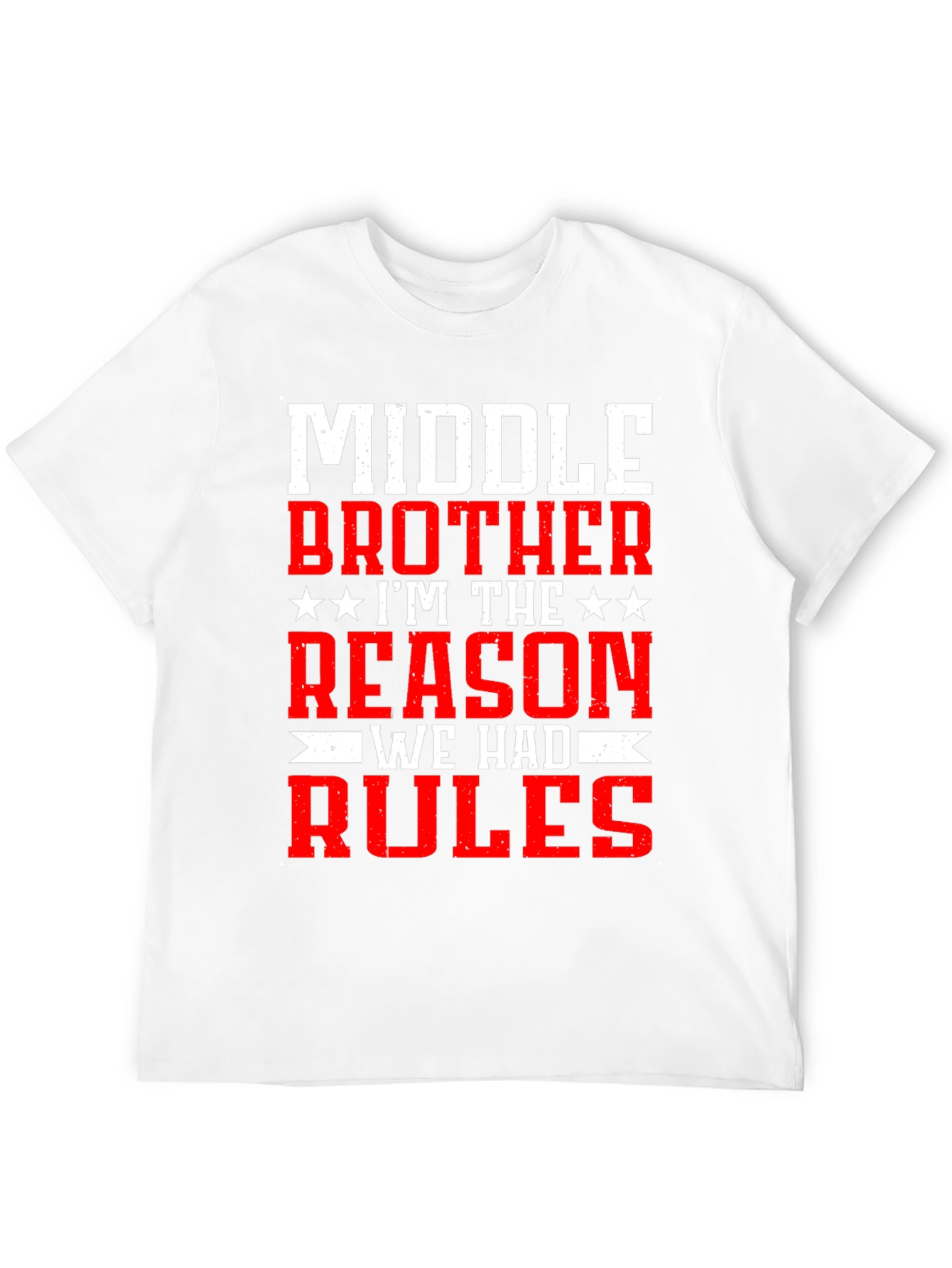 Black Middle Brother Reason Rules T-Shirt view 12