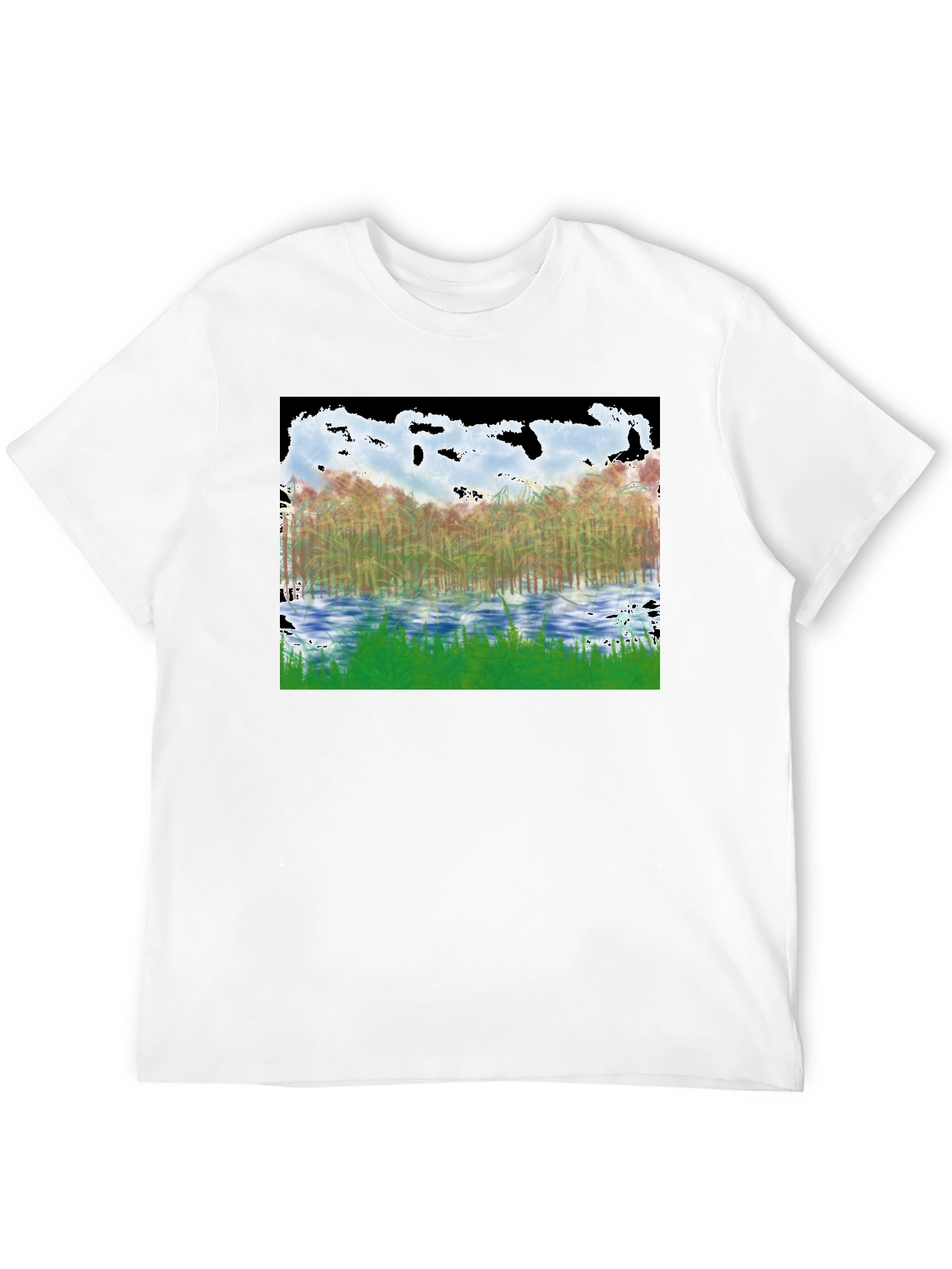 Black Nature Inspired Black T-Shirt view 12