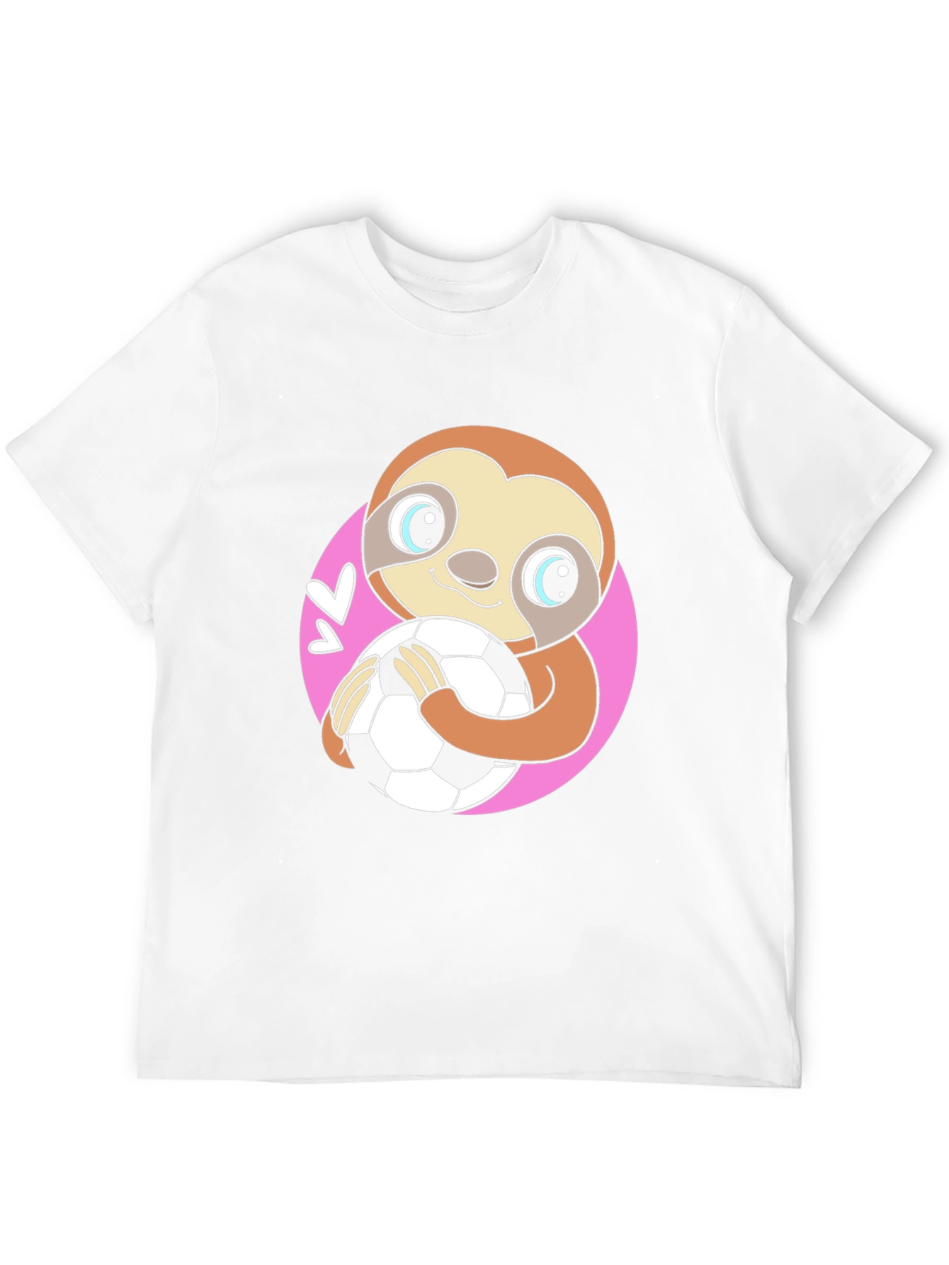 Black Sloth Soccer Fan T-Shirt - Cute Animal Tee view 12