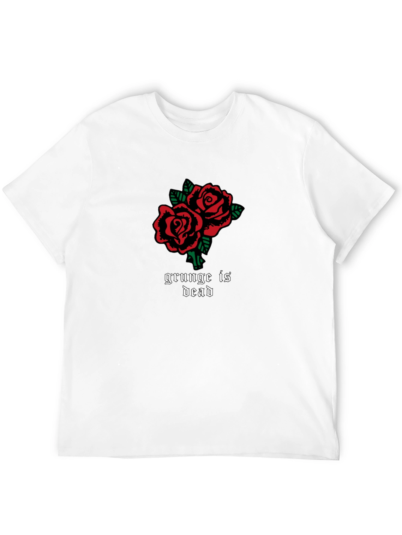Black Grunge Is Dead Rose T-Shirt view 12