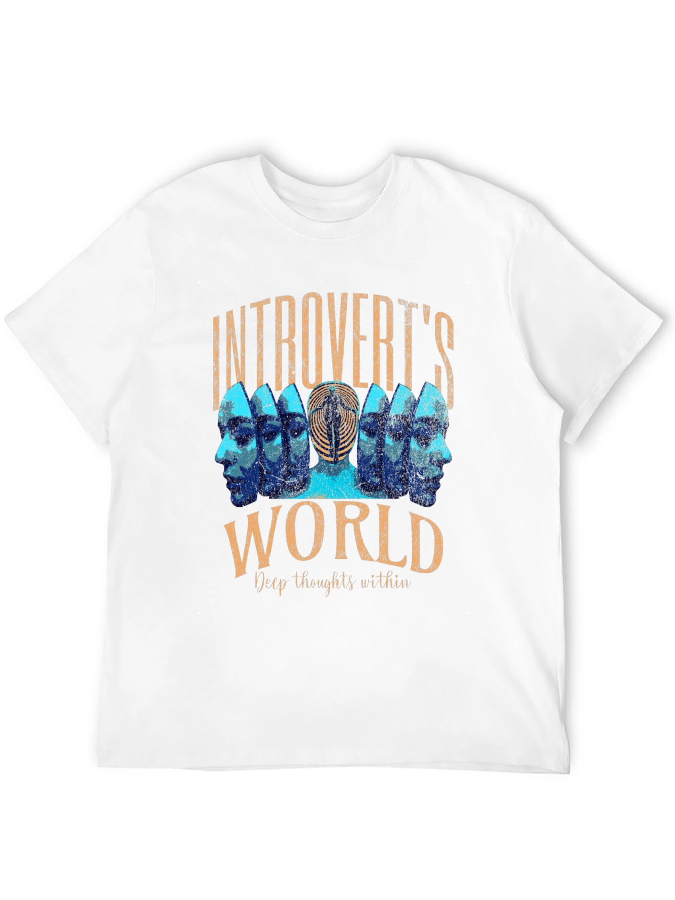 Black Introvert's World Graphic T-Shirt - Deep Thoughts Tee view 12