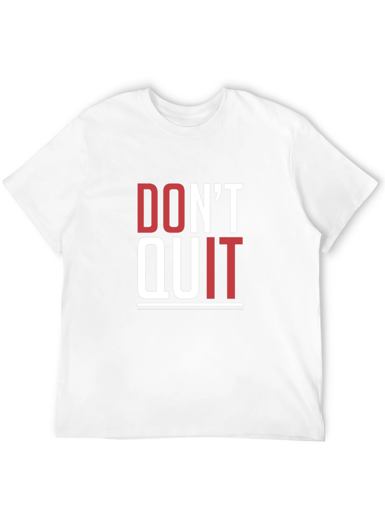 Black Motivational Graphic Tee - Don't Quit T-Shirt view 12