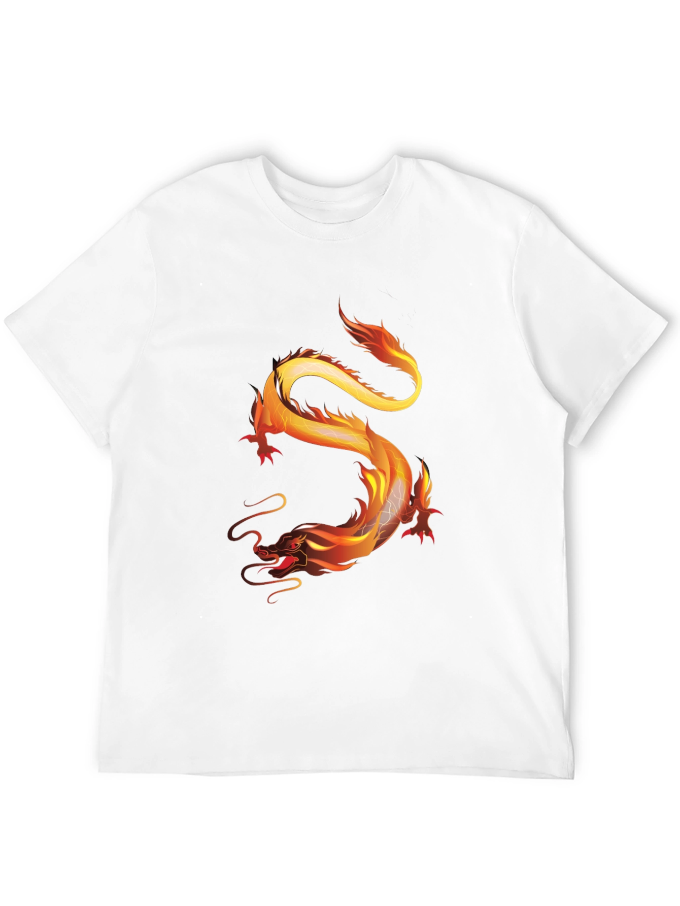 Black Fiery Dragon Graphic Tee - Black view 12