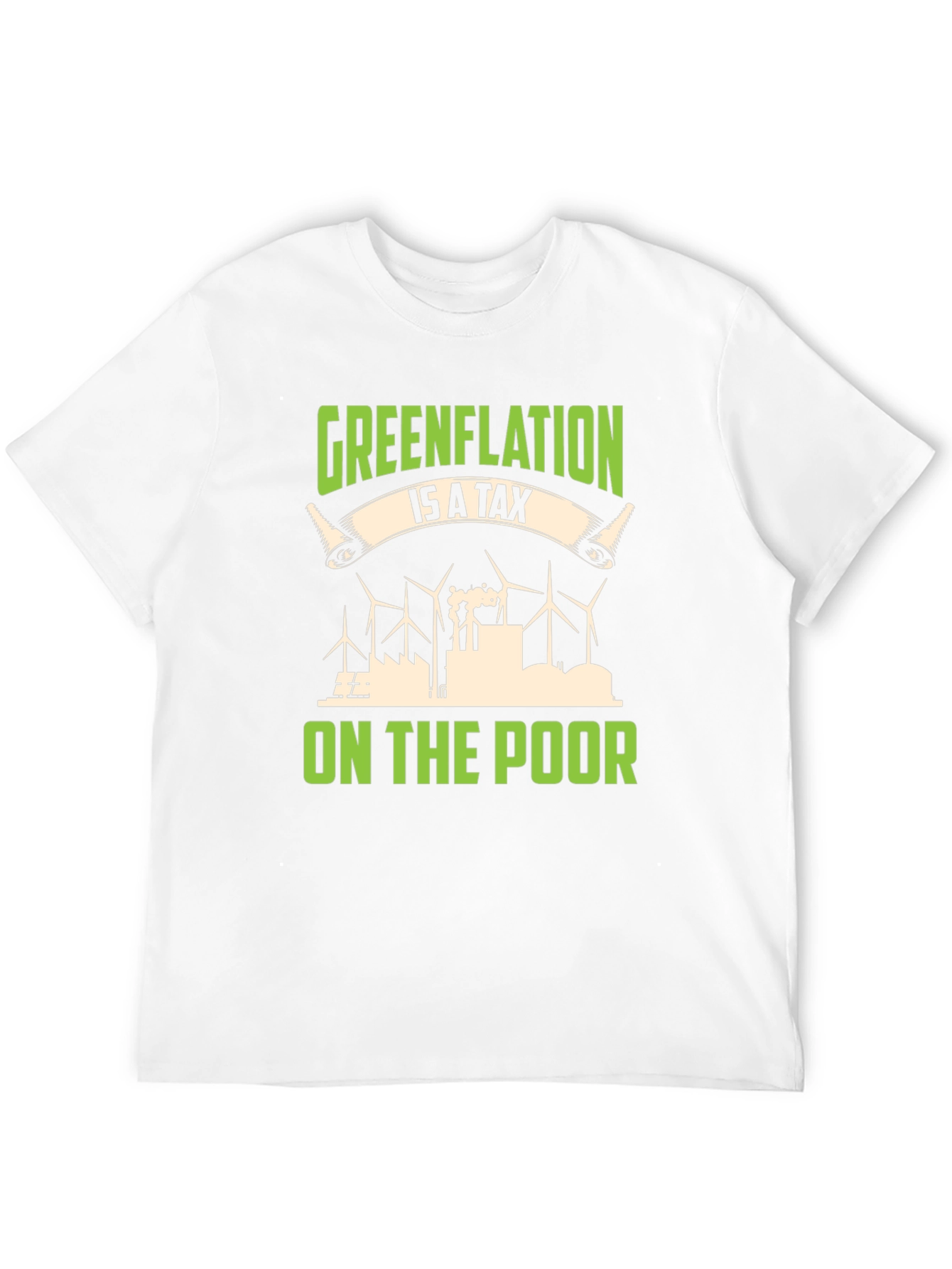 Black Greenflation T-Shirt: Tax on the Poor Political Tee view 12