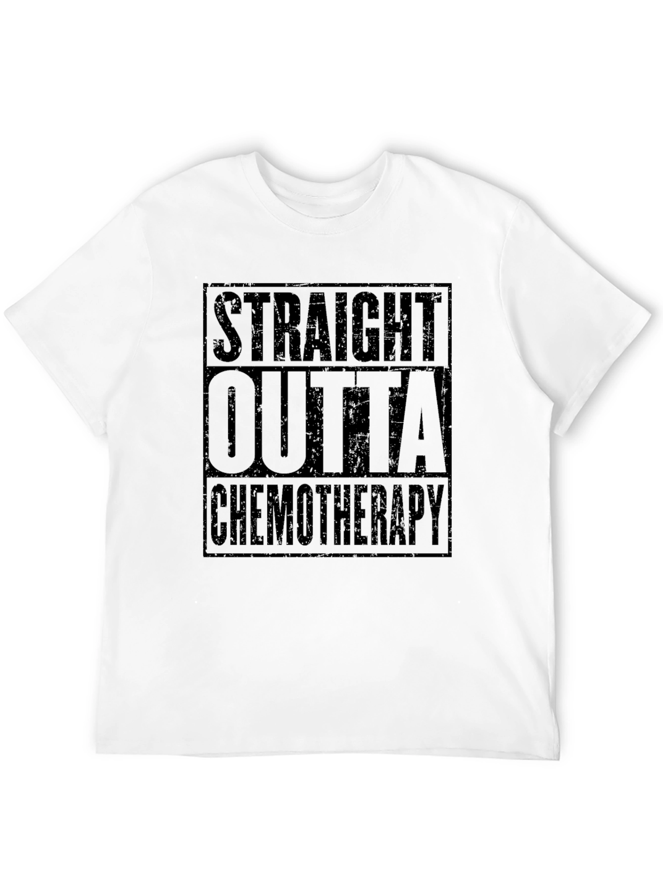 Black Straight Outta Chemotherapy T-Shirt - Funny Cancer Survivor Tee view 12