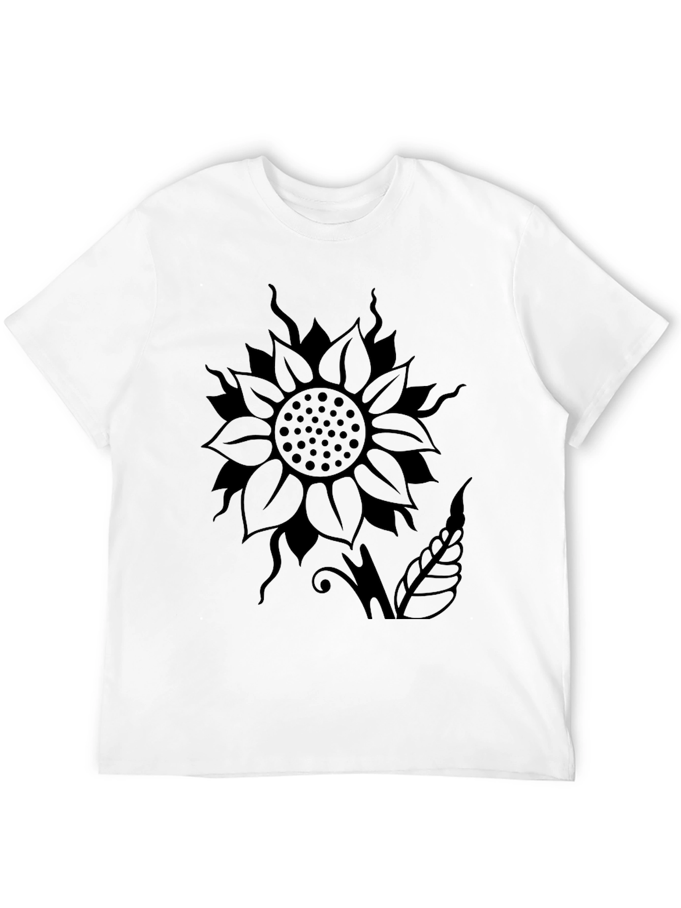 Black Sunflower Graphic Black T-Shirt | Stylish Comfort view 12