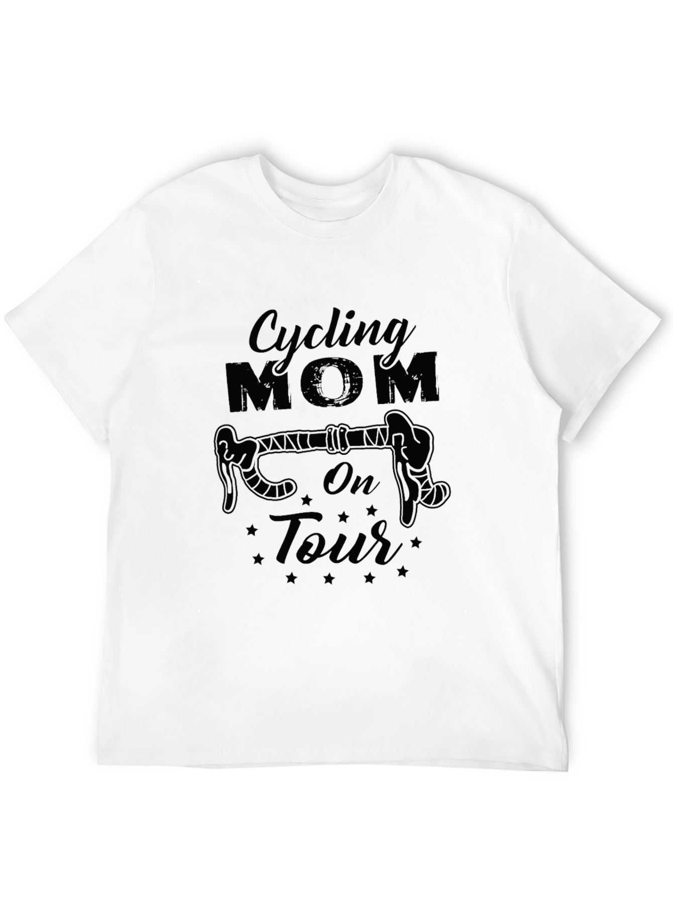 Black Cycling Mom On Tour Black T-Shirt view 12