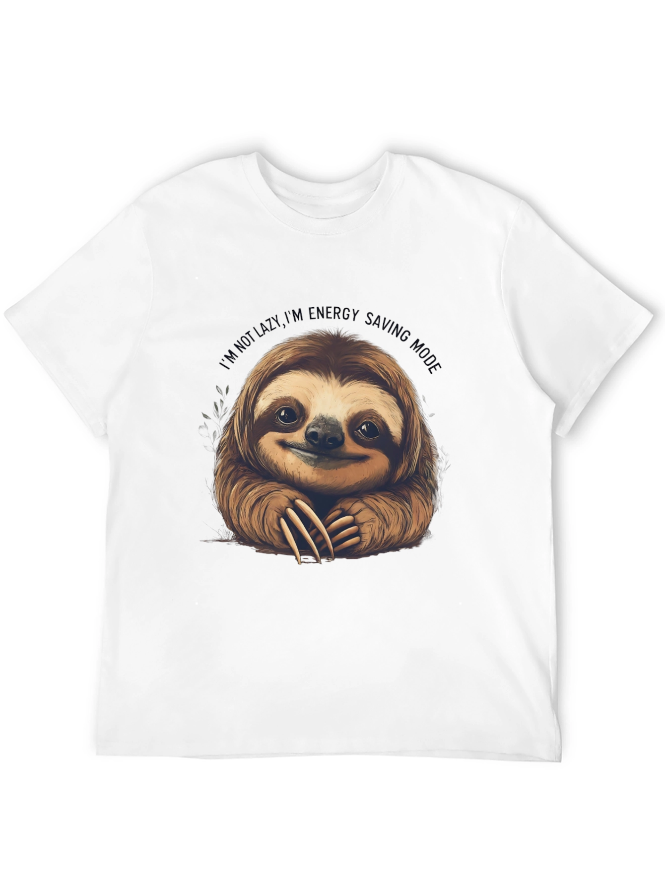 Black Sloth Energy Saving Mode Graphic Tee view 12